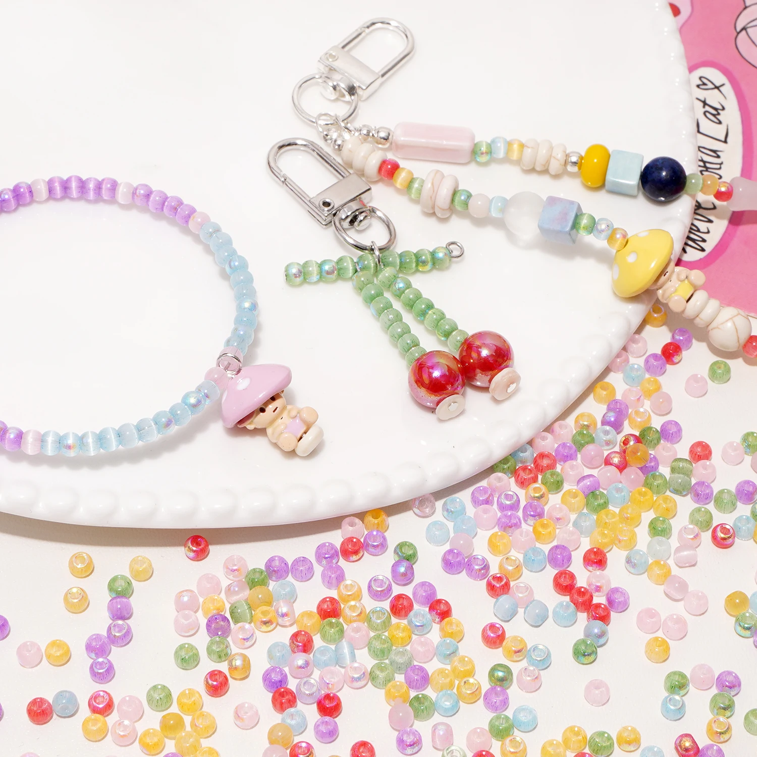 

4mm High Quality Aurora Cat's Eye Glass Rice Beads Aperture 1mm For Handmade Jewelry Making DIY Bracelet Necklace 150pcs/bag