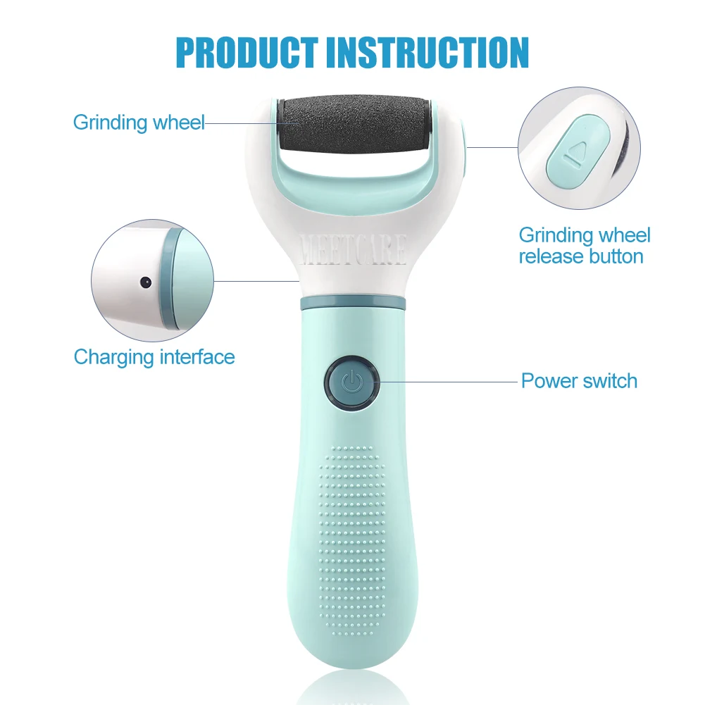 Electric Foot Grinder Dead Skin Remover Feet Scrubber Callus Pedicure Shaver Remove Dry Dead Cracked Safe Foot Care Repair