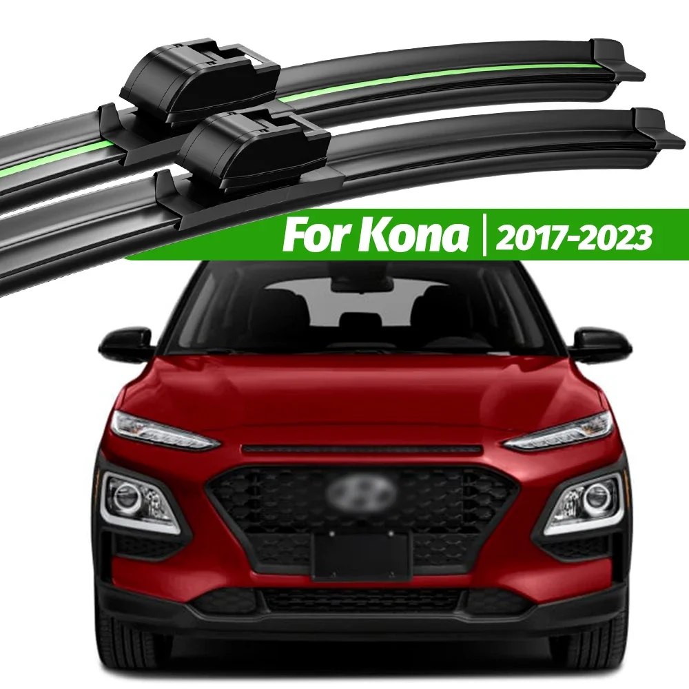 

For Hyundai Kona 2017-2023 2pcs Front Windshield Wiper Blades 2018 2019 2020 2021 2022 Windscreen Window Accessories