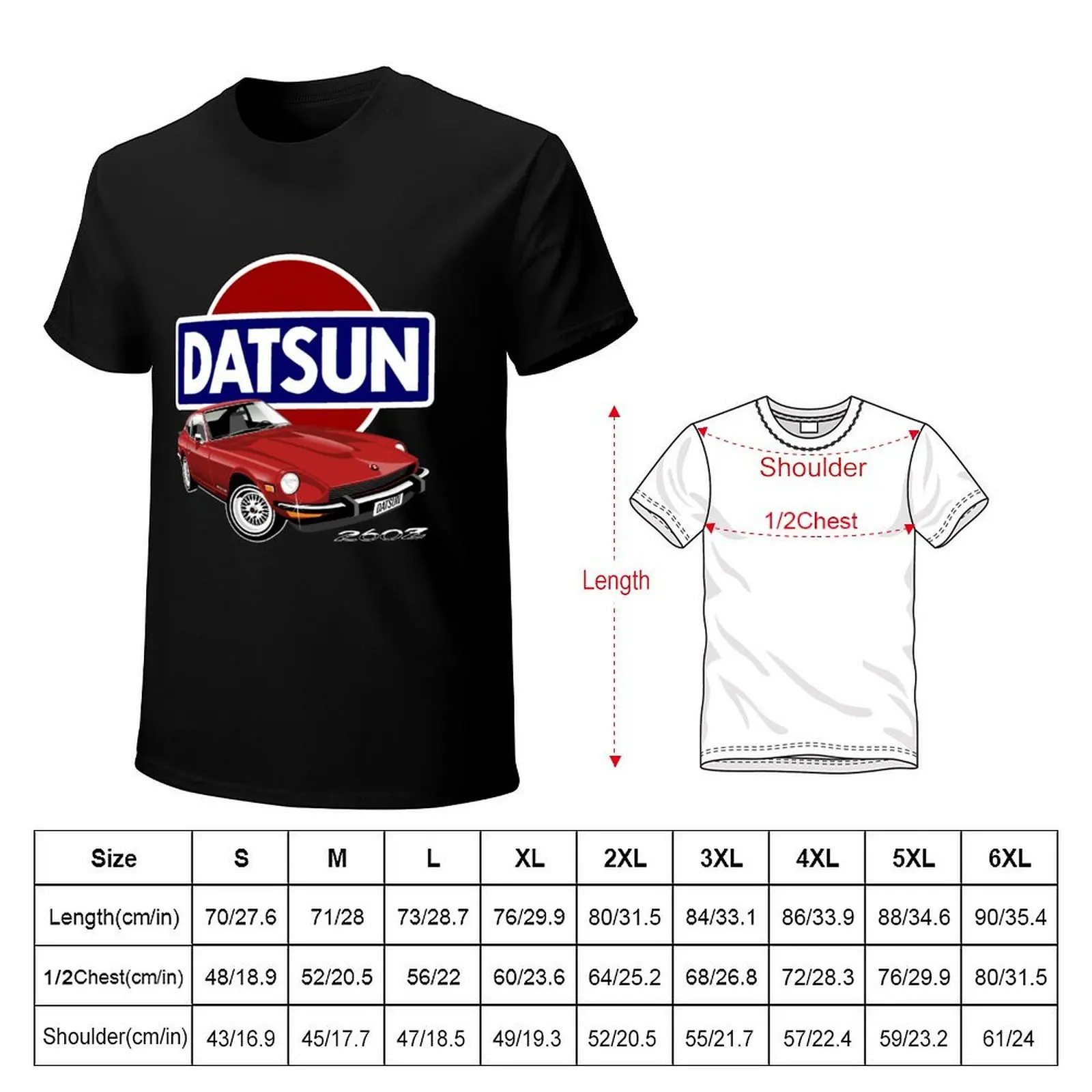 Datsun 260Z red T-Shirt summer 2025 custom t-shirts blue archive graphic t shirt vintage black t shirts for men