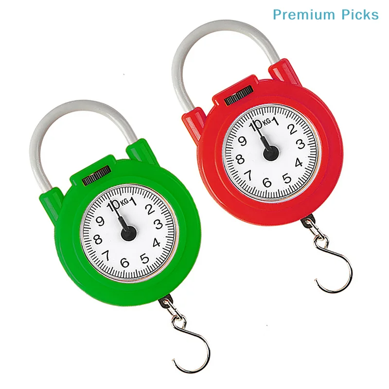 portable10kg Portable Hanging Mechanical Scale Fish Luggages Kitchen Scale Hanging High Precision Digital Hand Held Spring Scale