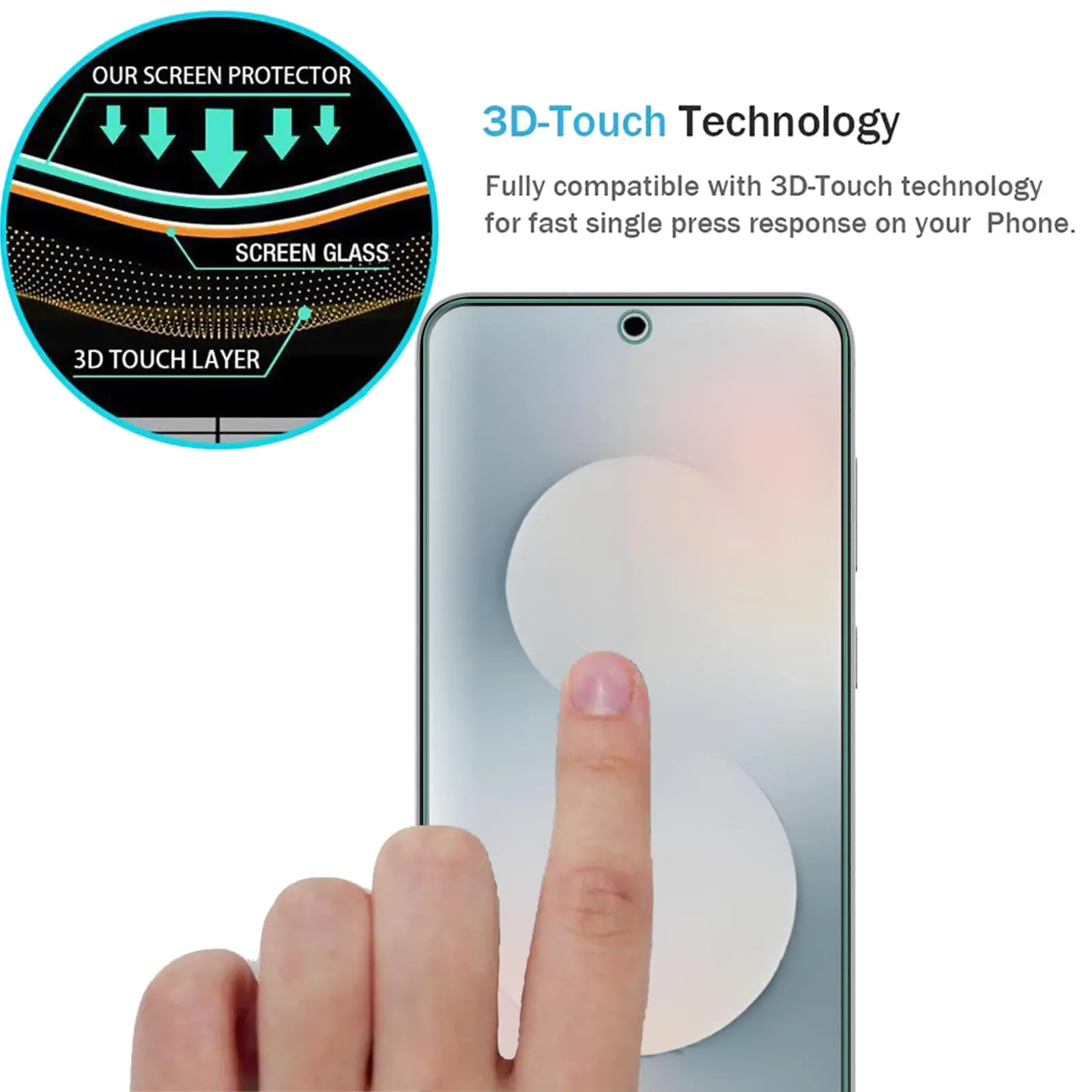 Displayschutzfolie für Samsung Galaxy S25 FE FANS EDITION, gehärtetes Glas, HD 9H, transparent, klar, kratzfest, freundlich – Detail 6