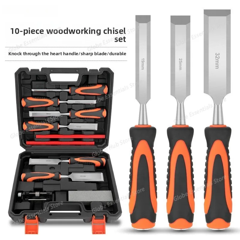 10 Pieces Anti-Knock Wood Head Flat Shovel Wood Chisel Chisel Slotted Wood Chisel Repair Kit