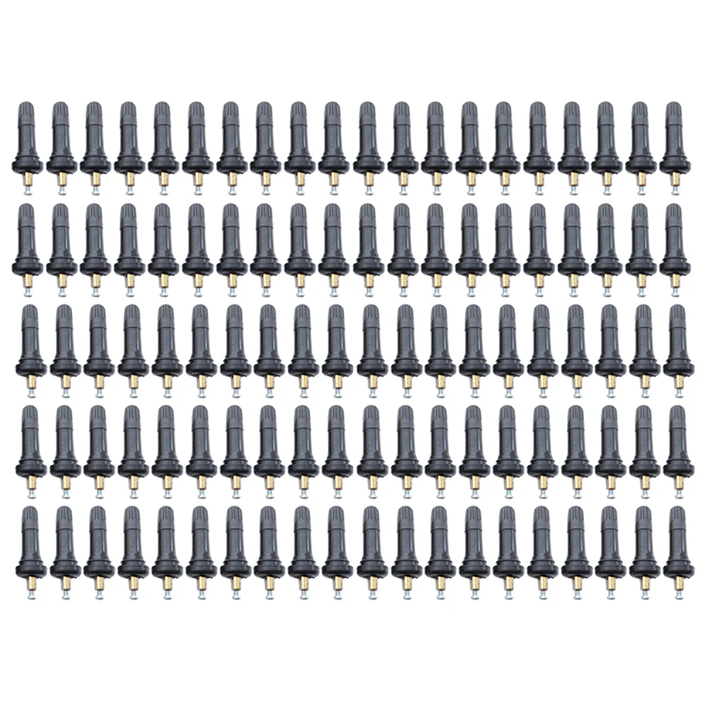 100 قطعة TPMS المضادة للانفجار عجلات صمام الجذعية الإطارات المفاجئة في المطاط نوع استشعار الضغط نظام مراقبة جديد #6