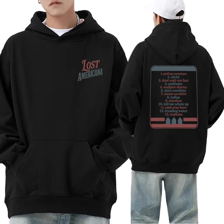 

MGK Lost Americana Tour 2025 Print Sweatshirts Men Women Casual Fleece Long sleeve vintage Autumn Winter Hoodies goth Pullovers