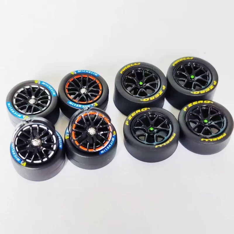 1/43 16mm 17mm Wheels W Rubber Tires Rim BBS RID SR LMR Modify Parts for 1/43 Car Models