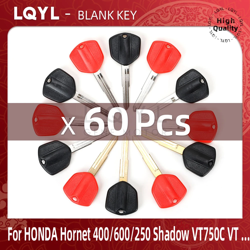 

60Pcs New Blank Key Motorcycle Replace Uncut Keys For HONDA Hornet 250 600 900 919 VFR800 CB400 CB