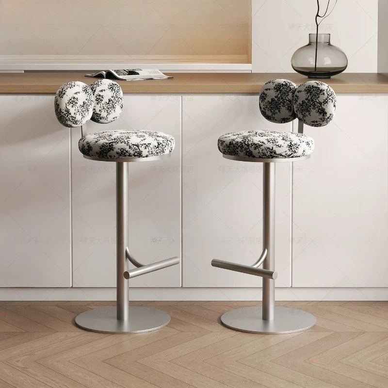 

Luxury Designer Metal Bar Stool Minimalist Retro Counter High Chair Modern Home Kitchen Island Seat Cafe Pub Leisure Furniture