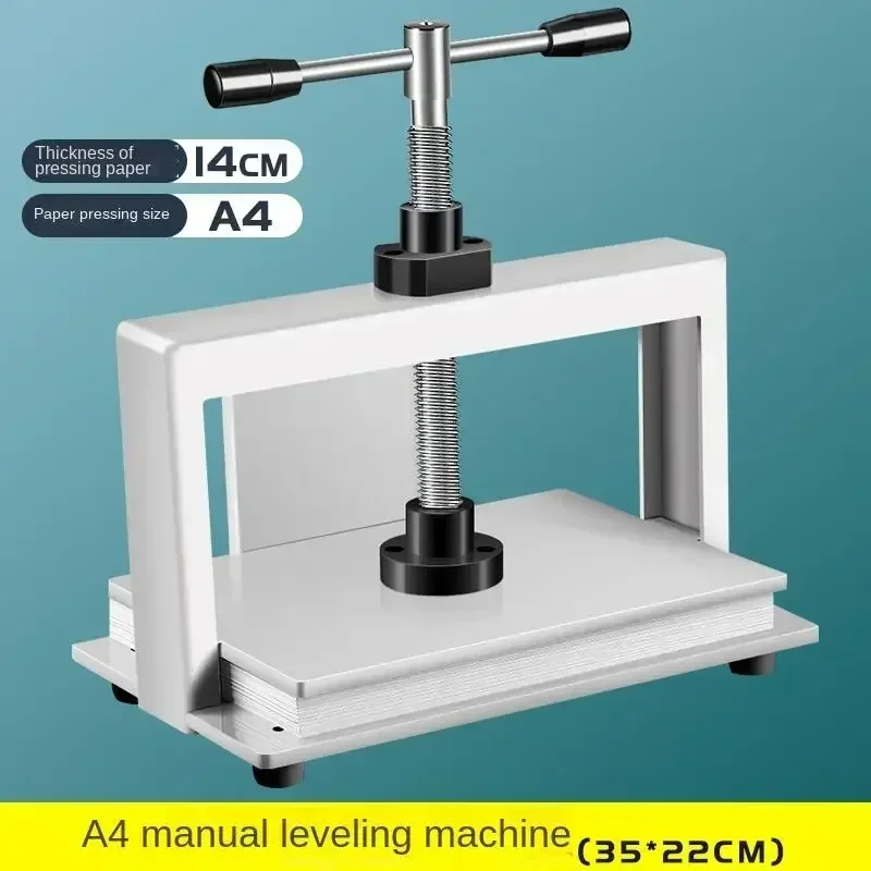 Manual Paper Press/Book Press (A4/A5/A3 Sizes, Metal Casing) – Compact Binding & Paper Flattening Machine