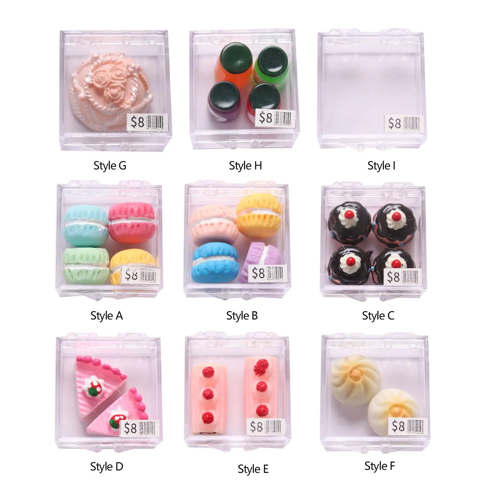 Poppenhuis Mini Cake Box 1:12 Schaal Accessoires Speelgoed Miniatuur Dessertkoffer