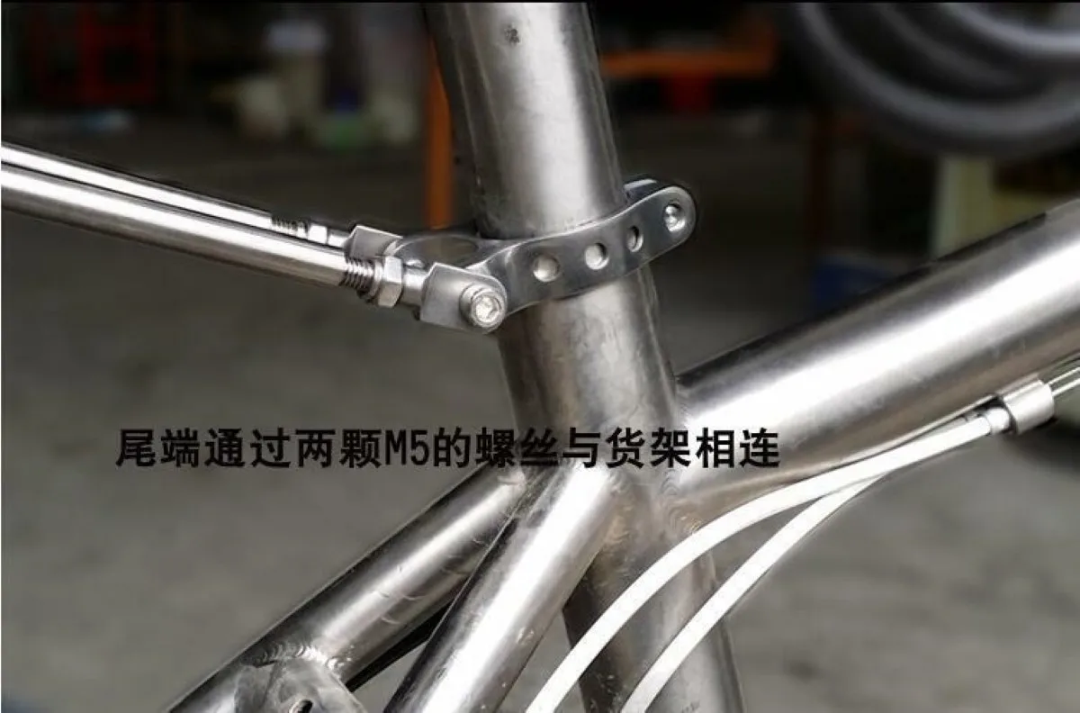 31.8/34.9mm Double-head Titanium Alloy Seatpost Clip Clamp Ti Alloy Seat Tube Clamp for Mountain / Road Bike