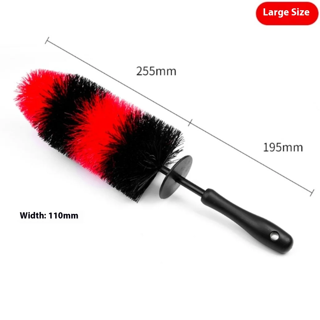 

Автомобильная рождественская елка, чистка ступицы колеса, красная и черная двухцветная щетка для чистки ступицы колеса со стальным кольцом, автомойка