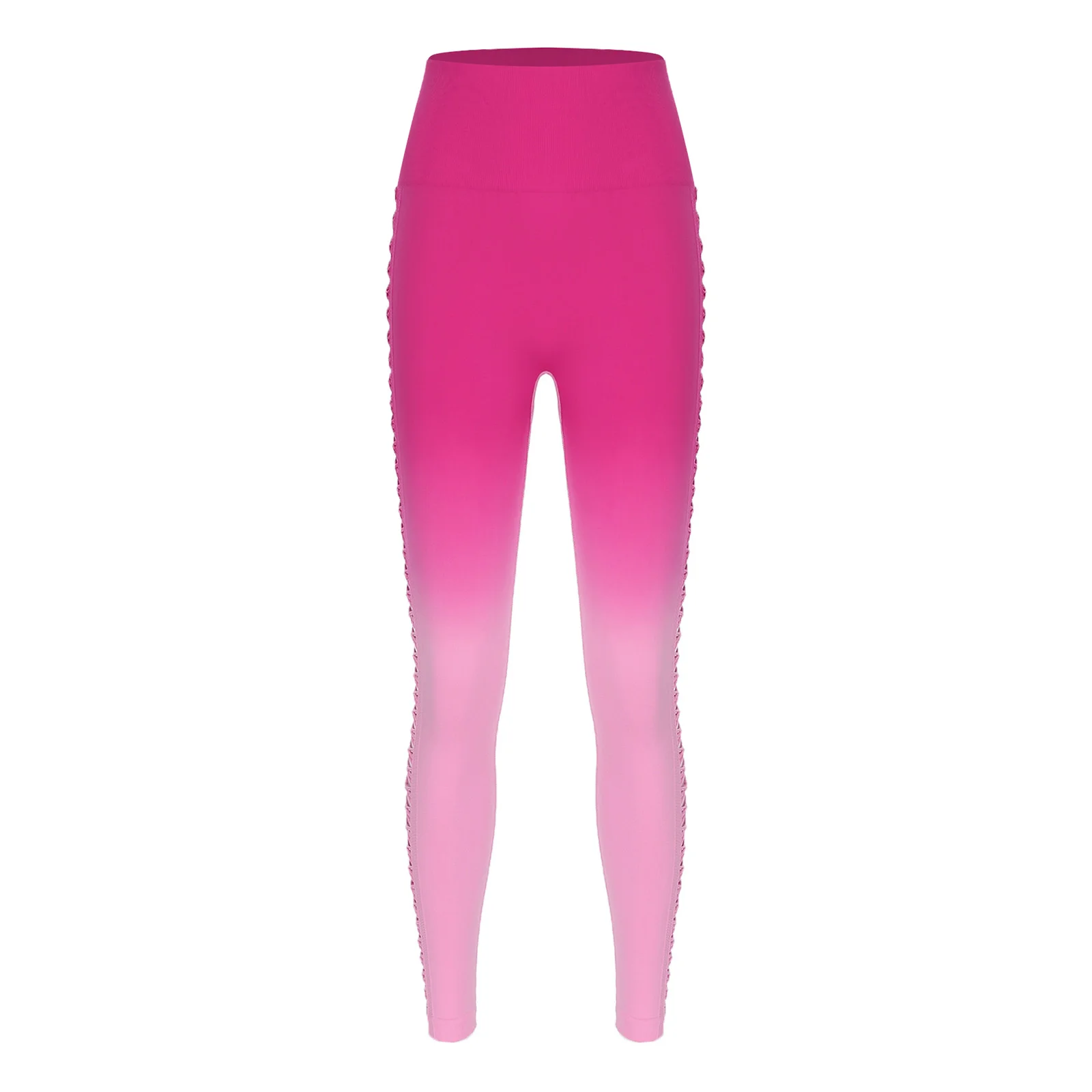 النساء عالية الخصر الجانب جوفاء التدريجي تصميم اليوغا بيلاتيس الرياضة طماق تشغيل اللياقة البدنية الورك الغنيمة رفع ضيق الرياضة اليوغا السراويل