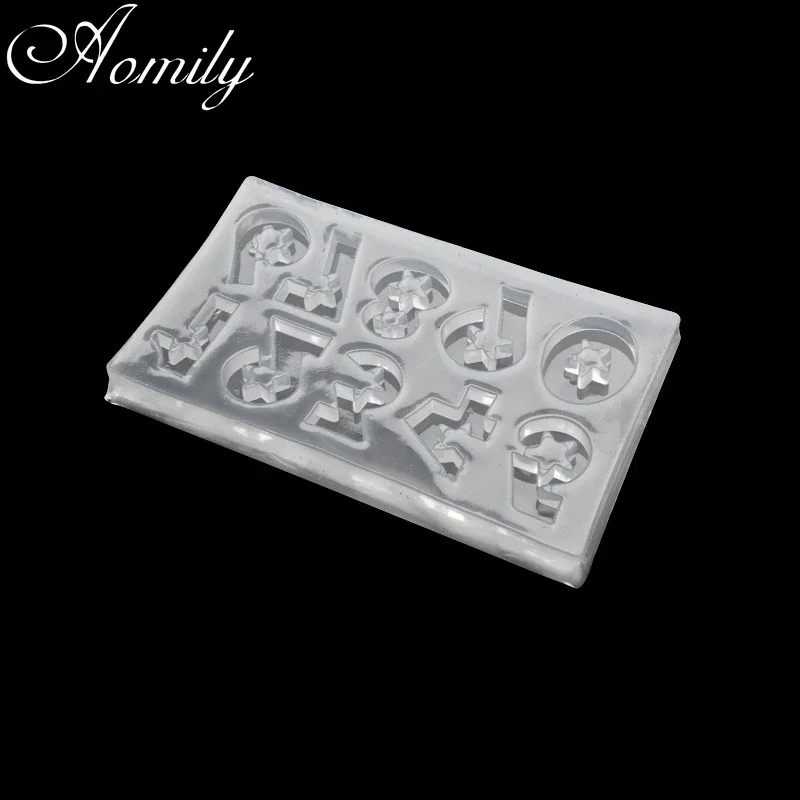 Aomily Silicone UV Resin Epoxy Mold 0-9 Number DIY Decoration Pendant Bracelet Making Molds Cake Molds Fondant Cake Decor