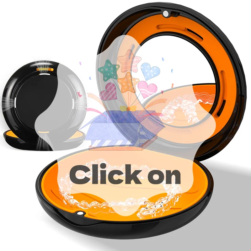 علبة تقويم الأسنان غير مرئية الأقواس صندوق التجنيب مع مرآة حامي الفم طقم أسنان تخزين أليجنر حافظة نظافة الفم تنظيم