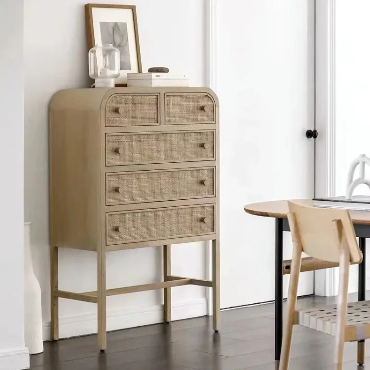 

Bed and breakfast dining side cabinet, quiet wind, drawer cabinet, tonal retro multi-functional locker