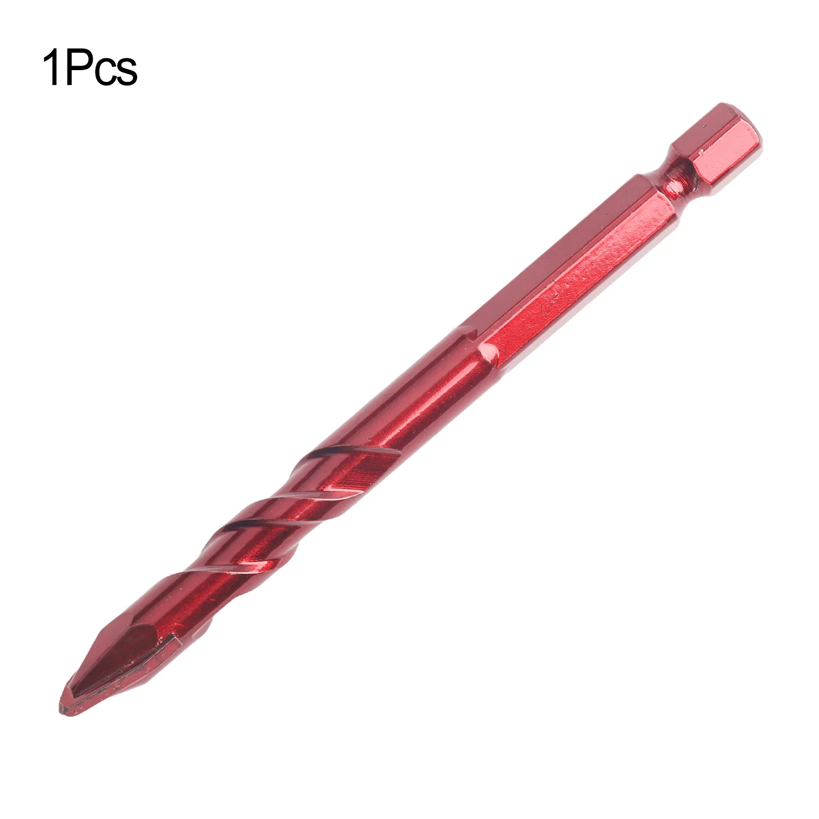 1 pz codolo esagonale Extra lungo 6.35 Mm punta da trapano in carburo di tungsteno per piastrelle in mattoni di vetro cemento plastica legno mattone triangolo Bit
