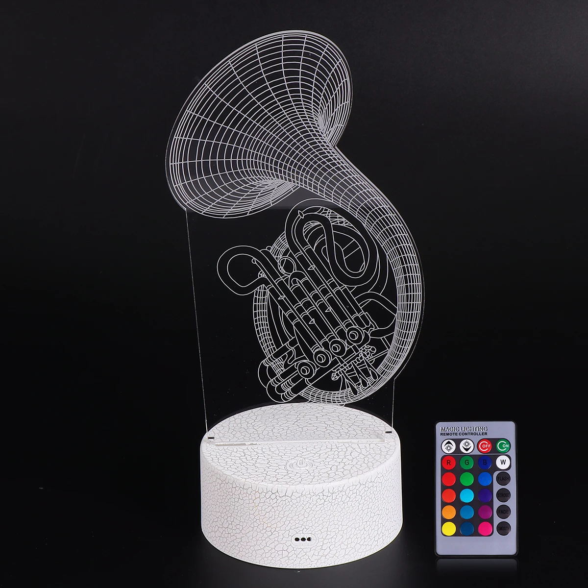 

Horn Shaped LED Acrylic Night Lamp USB Powered Energy Saving Bedroom Decor Gifts for Bedroom Lounge Bar Cafe Restaurant