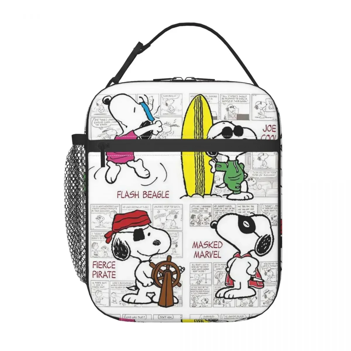 Peanuts Snoopy Cute Cartoon Insulated Lunch Bag contenitore per pasti ad alta capacità borsa termica Tote Lunch Box School Travel uomo donna