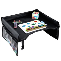 Table de rangement étanche pour siège de voiture pour bébé, stockage de jouets pour enfants, support de nourriture et d'eau, plateau de voyage pour enfants, table de sécurité pour enfants, bureau