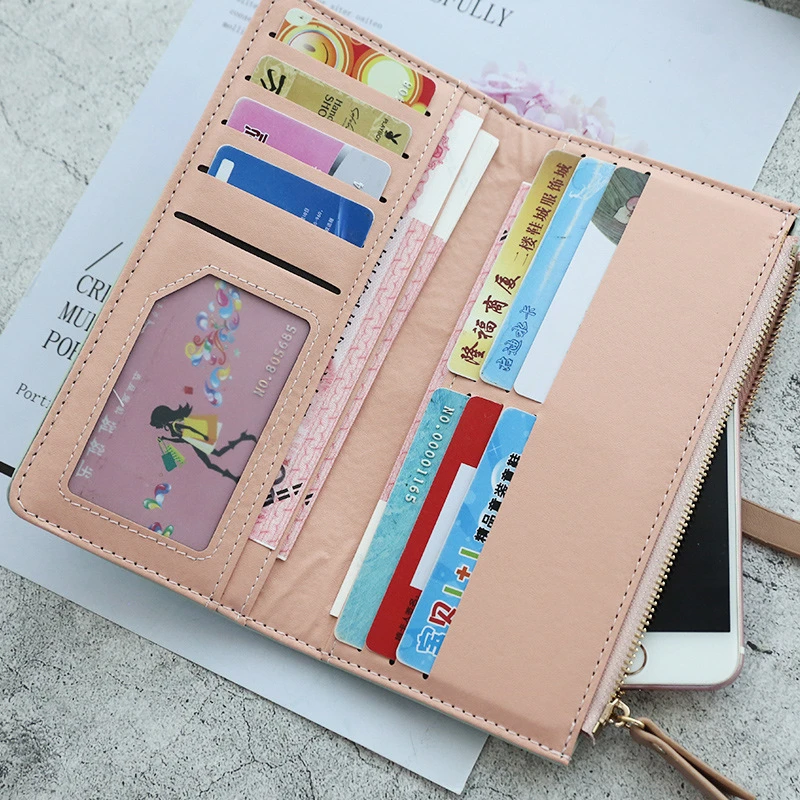 Long Women's Wallet Female Purses Tassel Coin Purse Card Wallets Pu Leather Clutch Money Bag Purses Card New Solid Color Bag