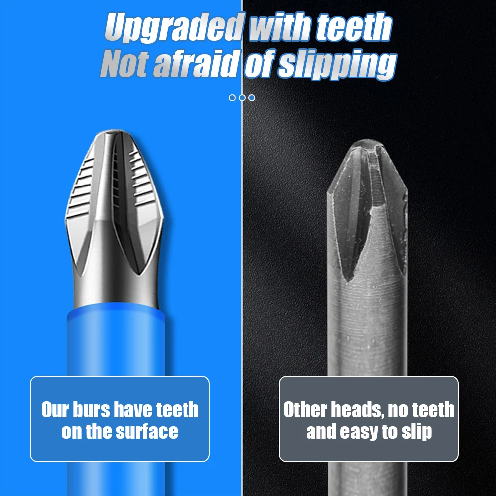 ชุดหัวไขควงแม่เหล็กสำหรับ PH2กันลื่นไขควงไฟฟ้ามีความแข็งสูงชุดหัวสกรูบิตสกรูสว่านไฟฟ้า