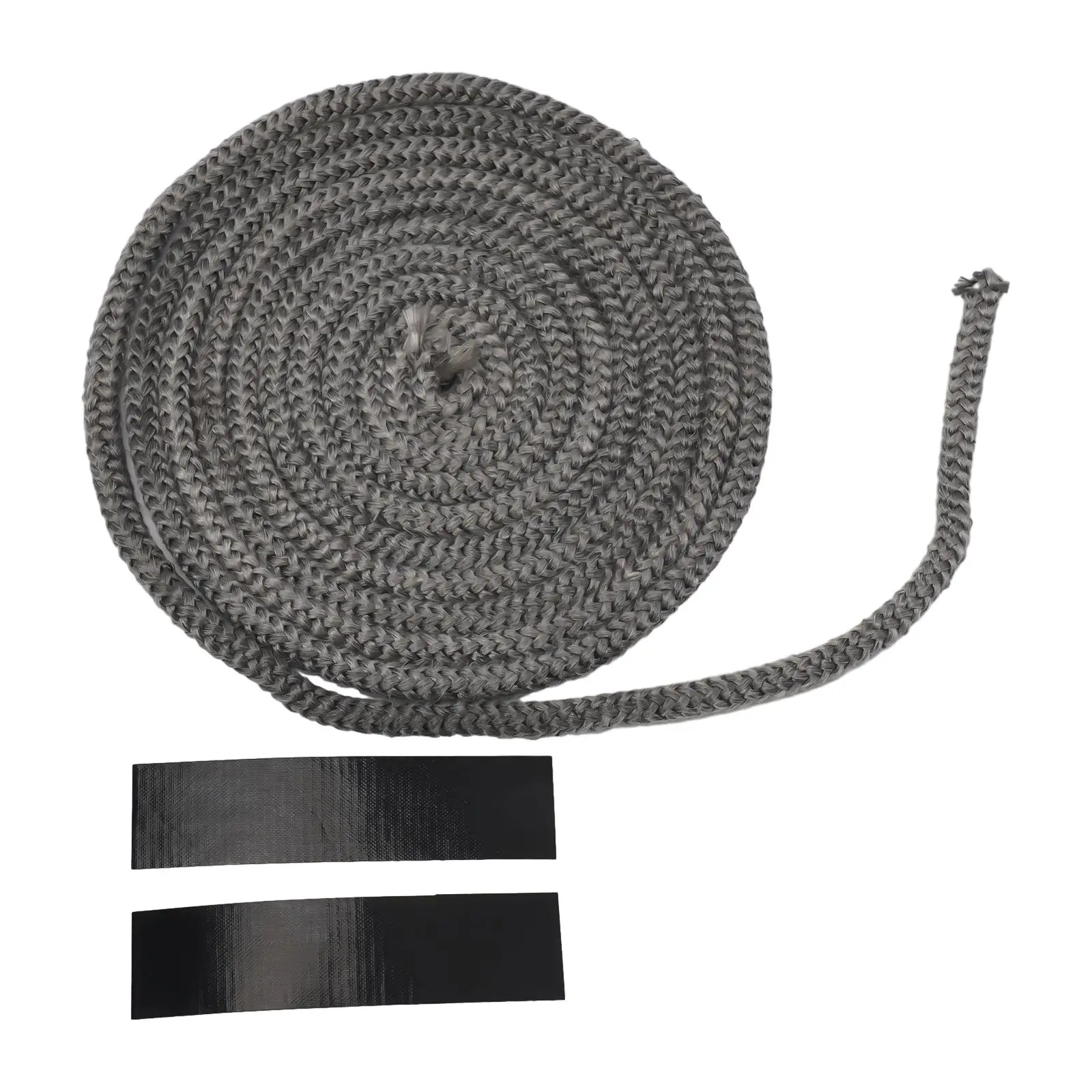 Fireplace Fiberglass Rope Seal Strip Adhesive Tape Kit Wood Burning Stove 3Meters 9mm Rope Log Burner Door Seal Home Decoration