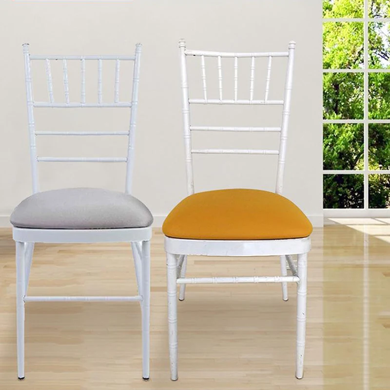 Removable 45-48cm Chair Solid Color Stretch Cover Slipcovers Elastic Dining Seat Case Wedding Hotel Banquet Office Seat Protect