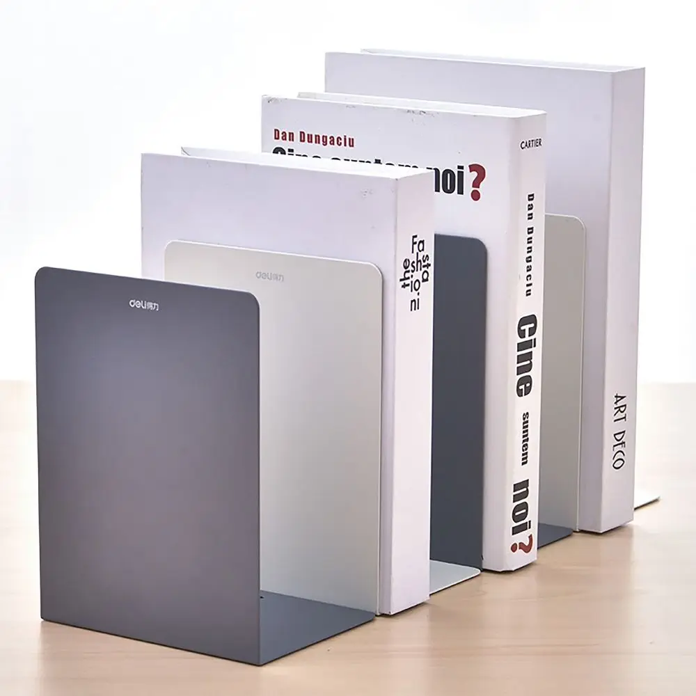 2PCS Convenient L-shaped Bookends Thickened Capaciousness Book Bezel Book Stand Desktop