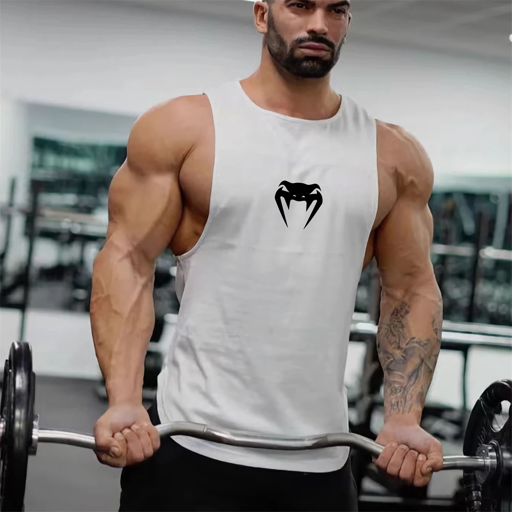 Men Gym Tank Tops Quick-drying Breathable Sleeveless T Shirt Summer Basketball Workout Men's Clothing Fitness Vest Sportswear