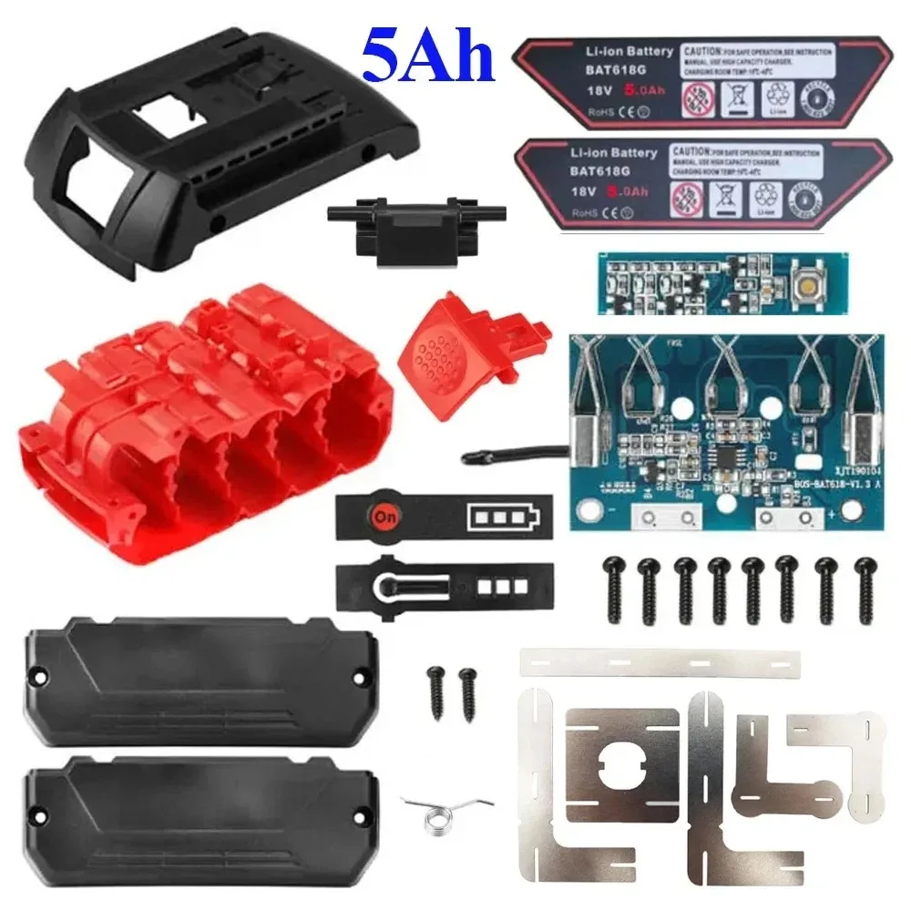 For Bosch 18V Li-ion Battery Box BAT618 10Core Lithium Ion Battery Plastic Case PCB Charging Protection Circuit Board