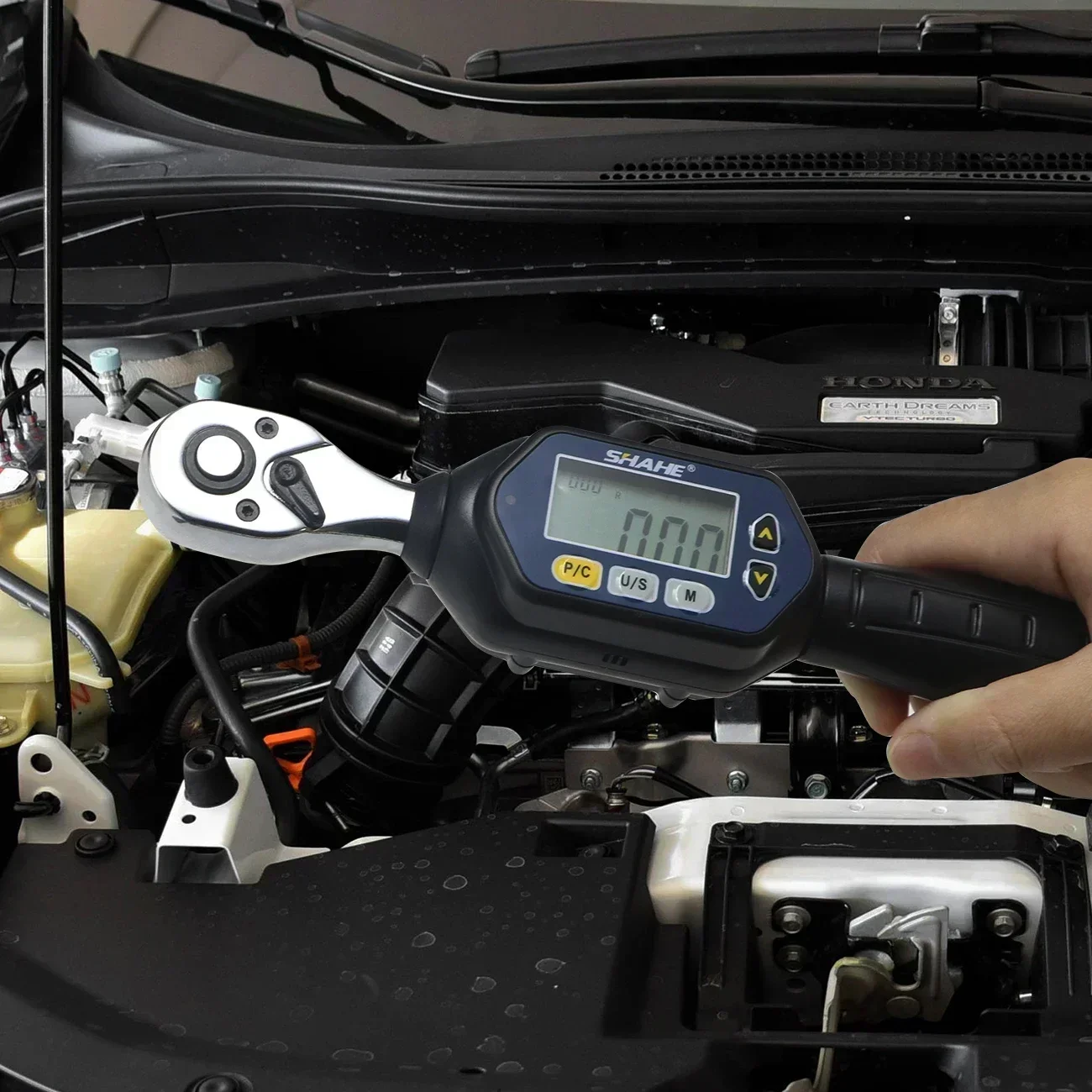 Shahe MINI Llave dinamométrica digital 1/4'' 3/8'' 1/2'' Reparación profesional de automóviles y bicicletas Llave dinamométrica ajustable Herramientas manuales