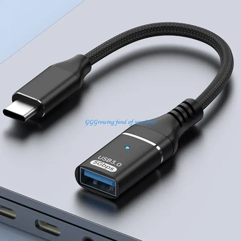 كابل H9EB USB C OTG نقل بسرعة 10 جيجابت في الثانية لأجهزة التحكم في الألعاب سلك من النايلون المضفر من النوع C #4