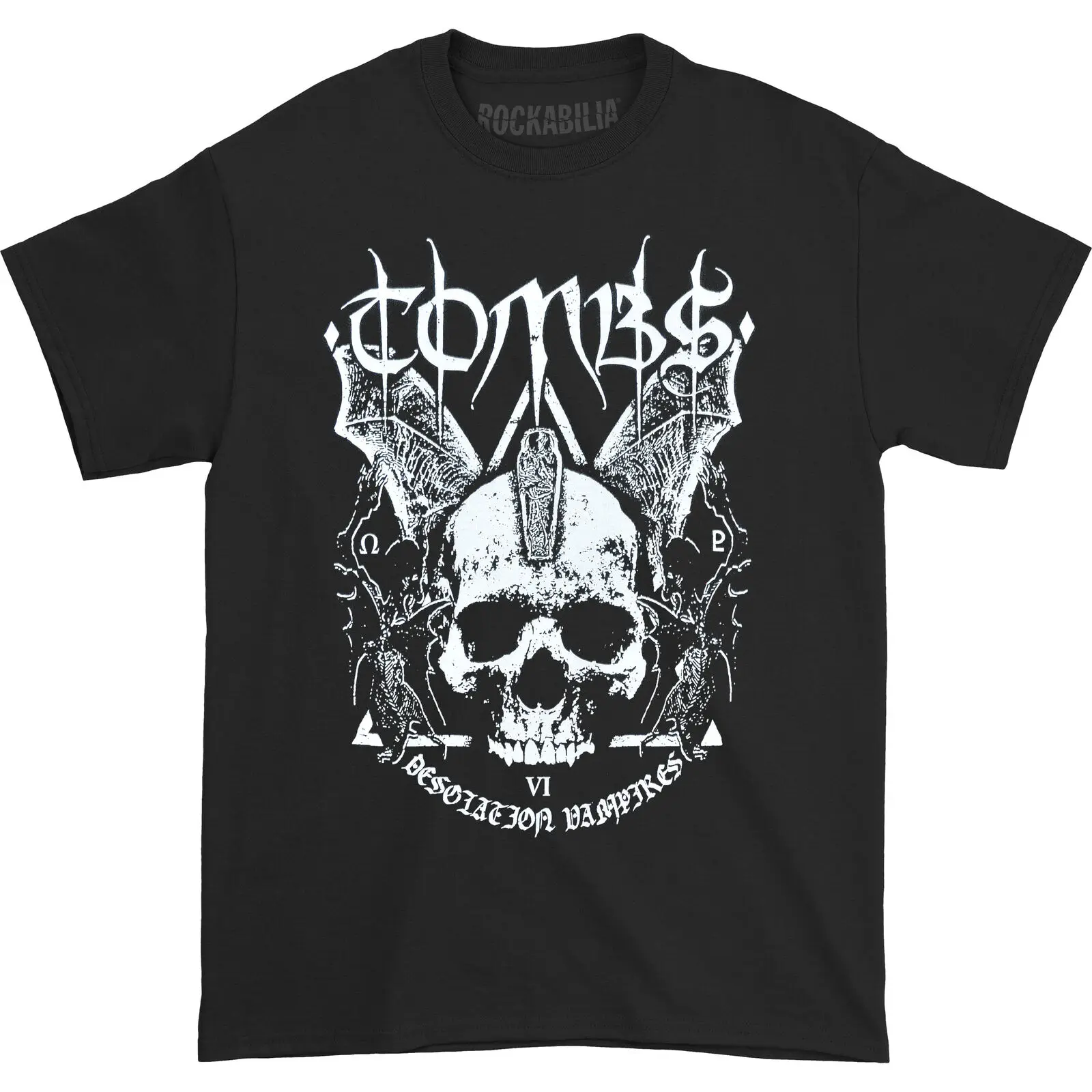 Men'S Tombs Desolation Skull T Shirt Large Black