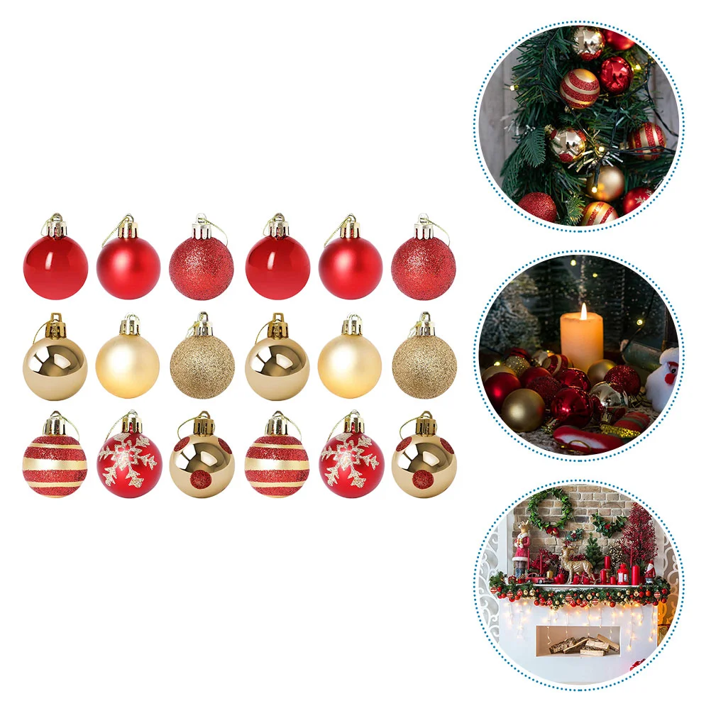 50 Pcs Plating Ball Christmas House Decorations for Home Candy Baubles Plastic Tree