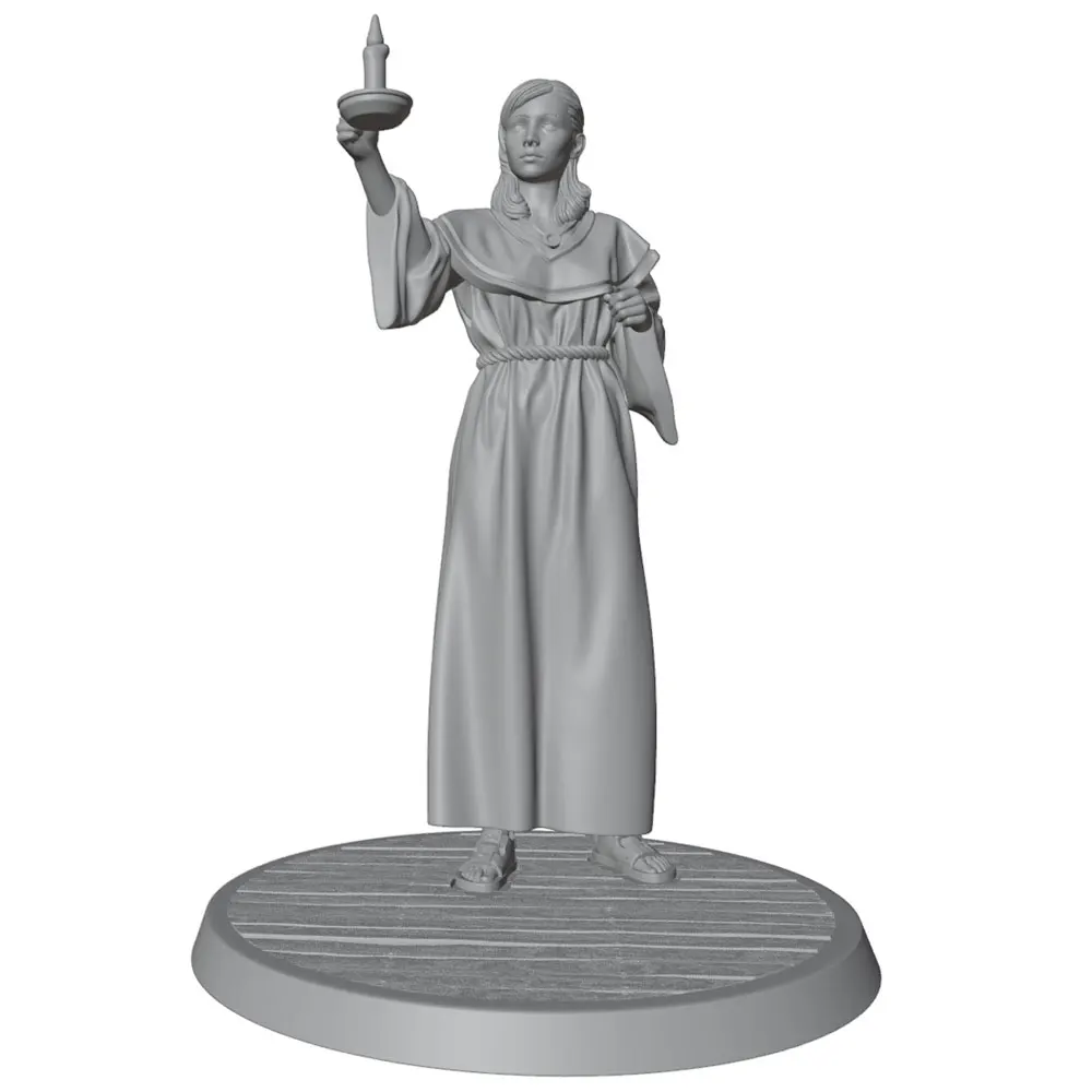 Figura monja resina 75mm 1/24 sin pintar – coleccionismo y rol