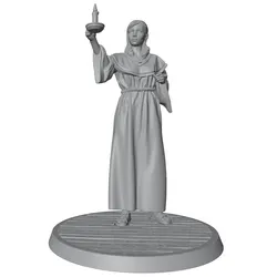 Figura monja resina 75mm 1/24 sin pintar – coleccionismo y rol