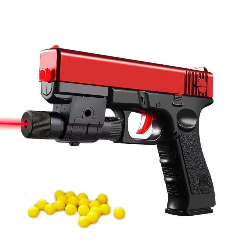 G17 Foam Soft Bullet Toy Gun Airsoft Manual Pistol Launcher CS Shooting Games Weapons for Kids Boys Gift 