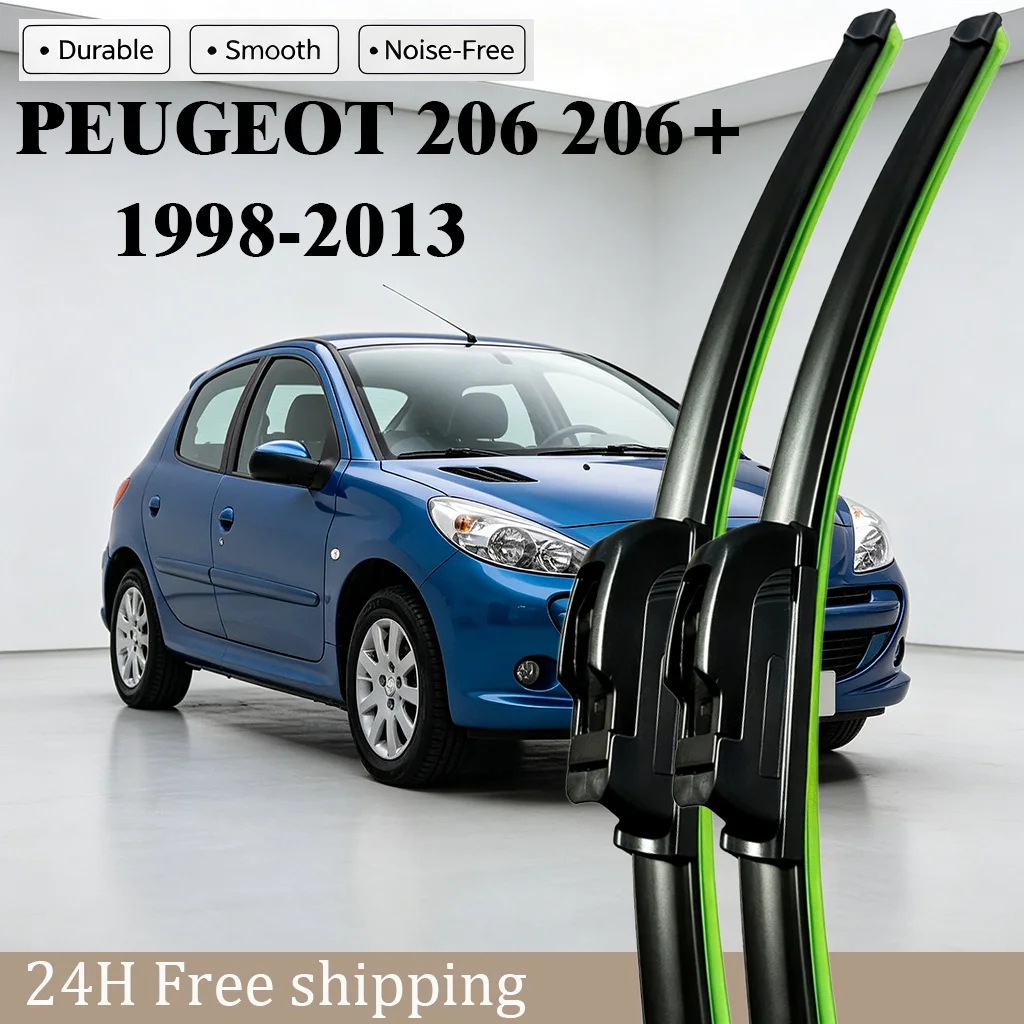 Auto-Frontscheibenwischerblätter für PEUGEOT 206 206 CC 206SW 206+ Windschutzscheiben-Gummiersatz Schrägheck-Auto-Zubehör