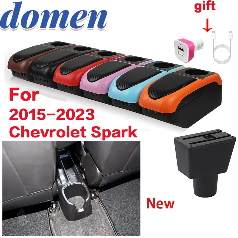 

For Chevrolet Spark Armrest For Chevrolet Spark Storage box Car accessories Retrofit parts Interior details 2018 2019 2020 2021