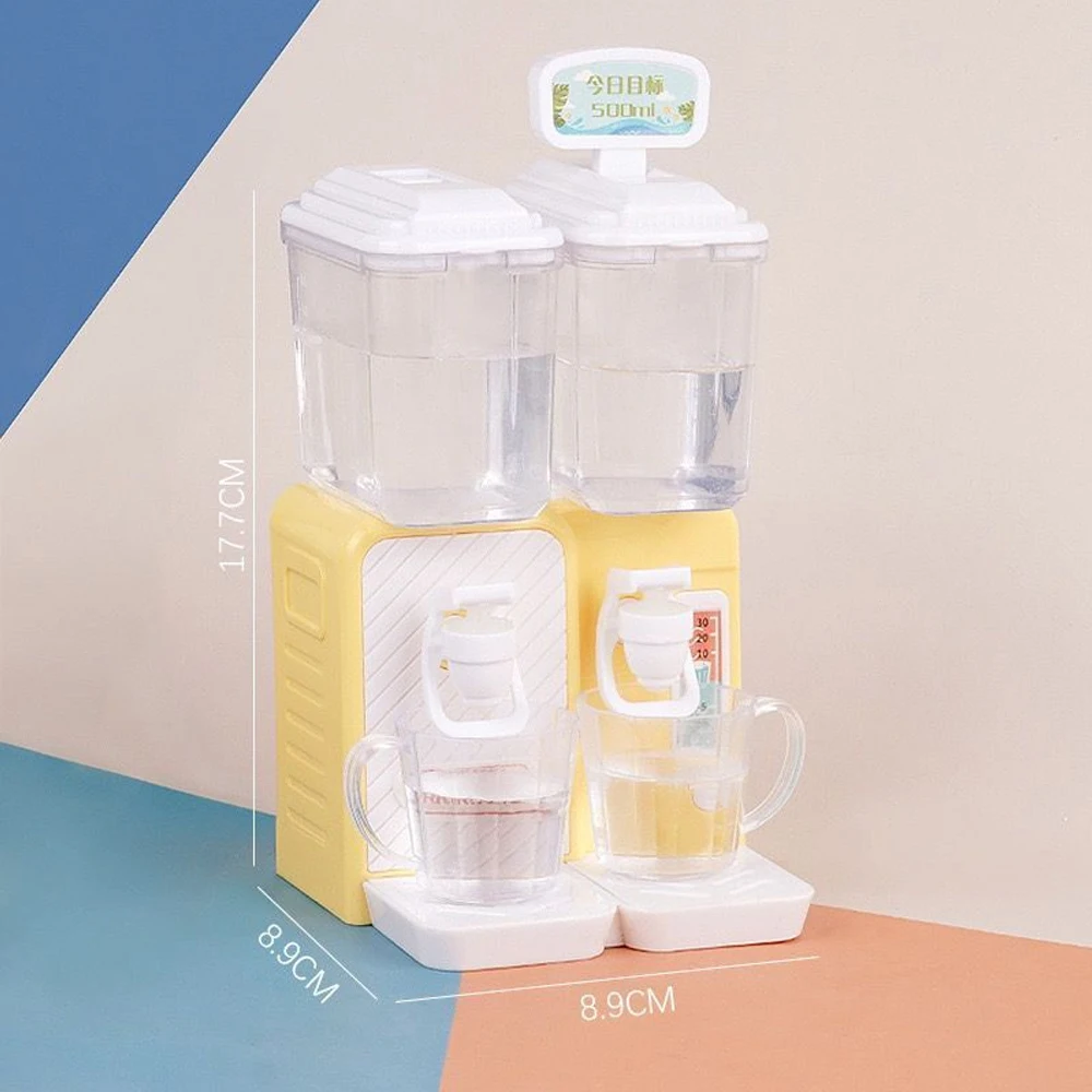 Mini Simulation Water Dispenser Can Pour Water Kitchen Model Ornament Beverage Miniature Furniture Dollhouse Accessorie Toy Gift