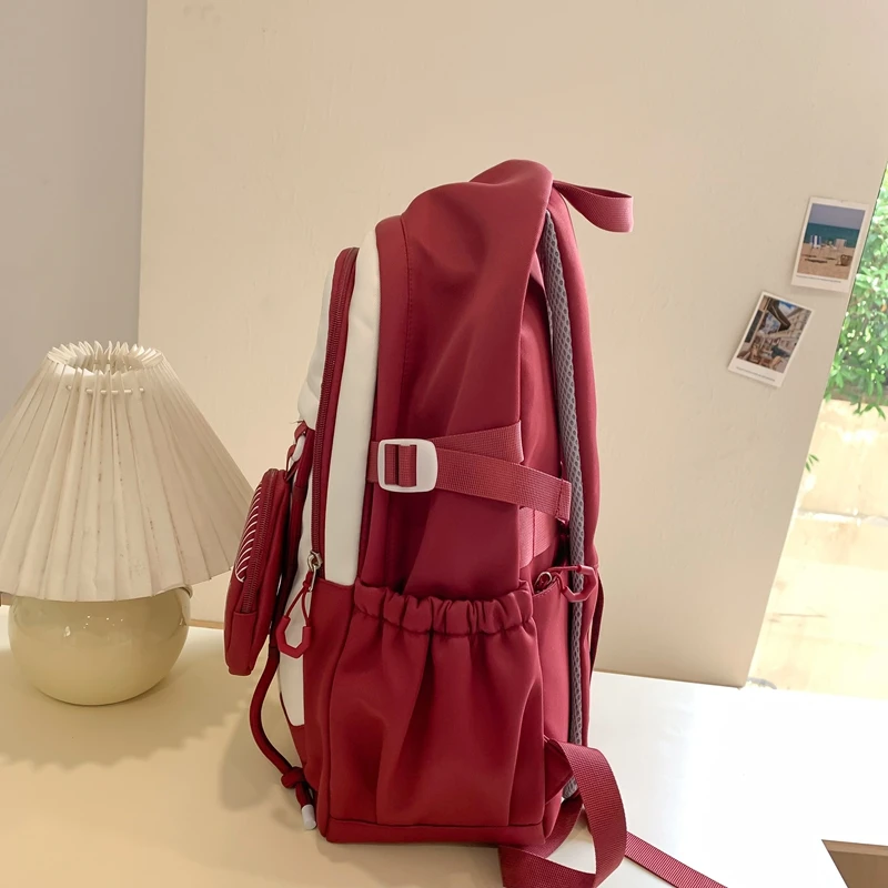 2 Piece Fashion Cute Student School Bag Casual Large Capacity Waterproof Backpack Woman Book Bag Girl