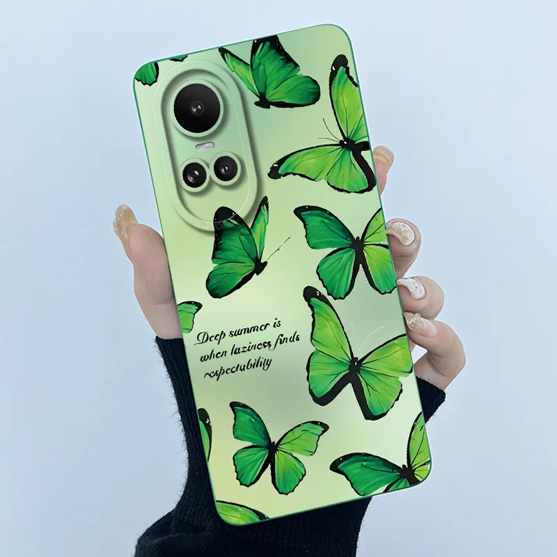 حافظة لهاتف اوبو رينو 10 برو 5G حافظة بسيطة على شكل زهرة فوندا حماية كاميرا من السيليكون السائل غطاء خلفي ناعم لهاتف اوبو رينو 10 برو #3