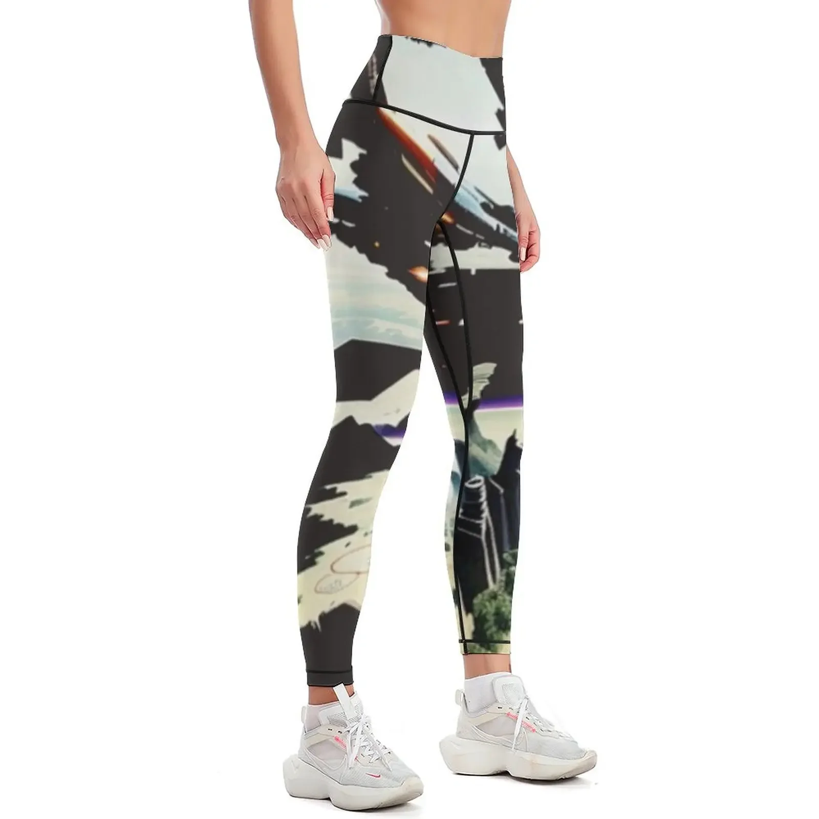 space mirror Redsun artwork Leggings Pants sport gym wear sporty woman gym Tight fitting woman Womens Leggings