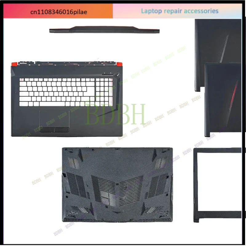 pour-msi-gl73-8rc-8rd-8re-7rd-ms-17c5-ms-17c6-ms-17-c7-ms-17c8-cache-arriere-lcd-repose-poignets-coque-superieure-clavier-coque-inferieure