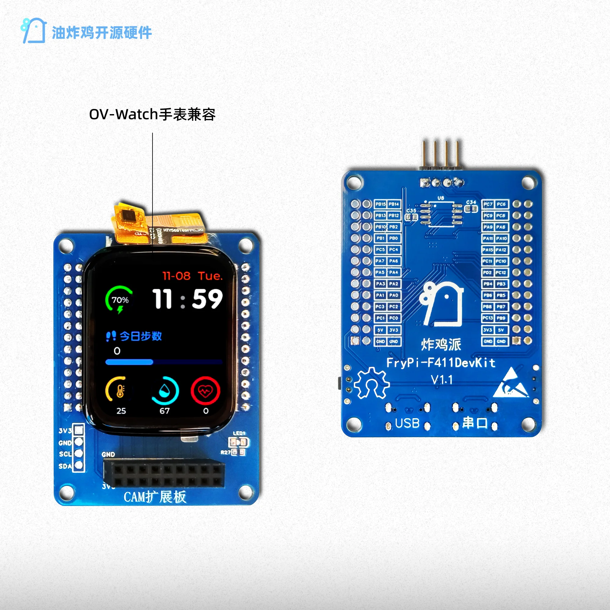 STM32F411 Development Board - FryPi, LVGL Development & AI Deployment