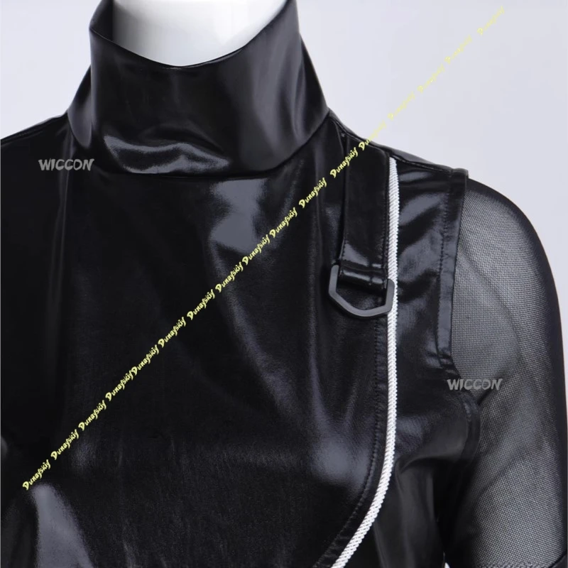 Juego de Anime KPop Demon Hunters Mira Fight, disfraces de Cosplay, peluca para niñas, ropa, mono negro, conjunto de fiesta para mujeres, Navidad y Halloween