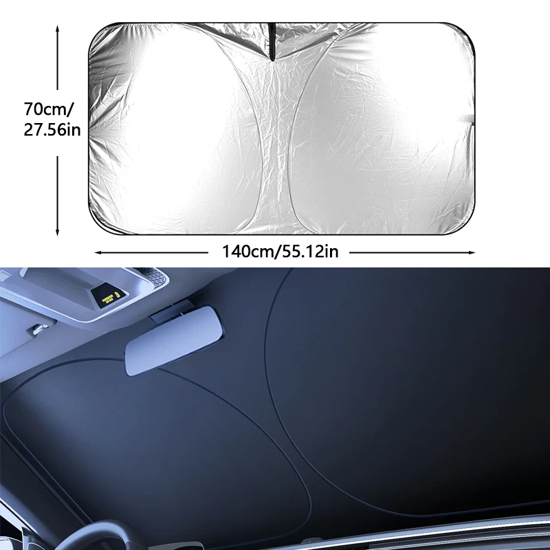 Autozonnescherm voorruit, opvouwbare parasol voor auto, UV-werend, warmte-isolerend, auto raam paraplu, auto beschermingsgordijnen, accessoires