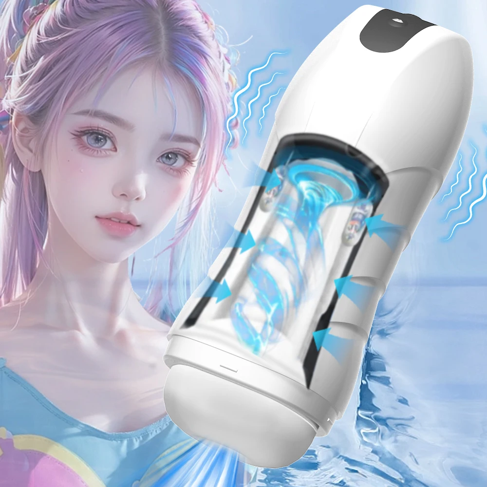 Automatic Sucking Masturbator for Men Vacuum Suction Penis Blowjob Machine Male Masturbation Vibrator Sex Toy for Adult Supplies