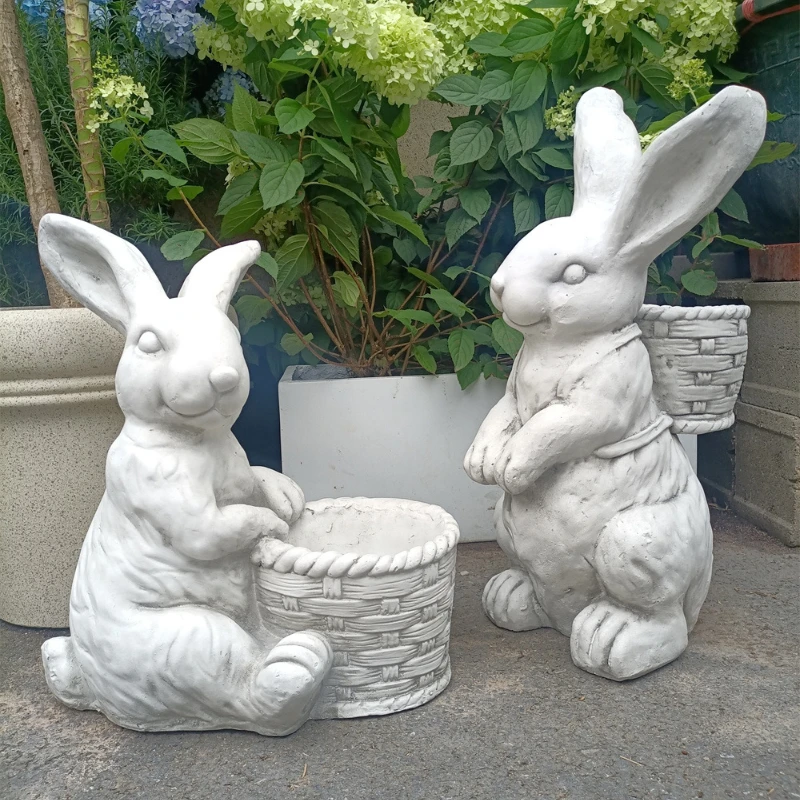 

Villa creative vintage flower pot rabbit pot garden decoration duck flower ware landscape